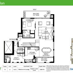 M3M Golfestate Floor Plan